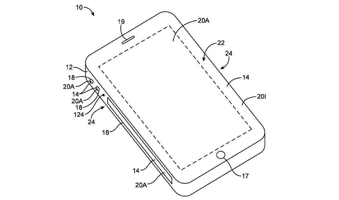 Apple được cấp bằng sáng chế iPhone với màn hình Touch Bar ở cạnh viền